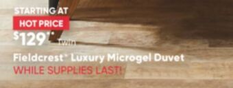 Sleep Country Fieldcrest® luxury microgel duvet offer