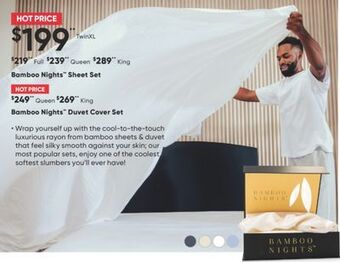 Sleep Country Bamboo nights sheet set offer