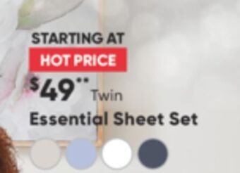 Sleep Country Essential sheet set offer