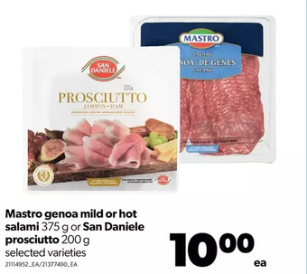 Real Canadian Superstore Mastro genoa mild or hot salami or san daniele prosciutto offer