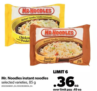 Real Canadian Superstore Mr. noodles instant noodles offer