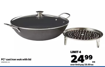 Real Canadian Superstore Pc cast iron wok with lid offer