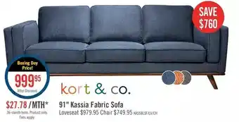 The Brick Kassia linen-look sofa | loveseat | chair offer