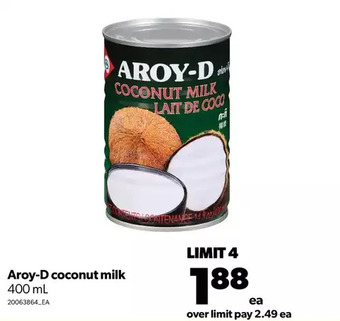 Real Canadian Superstore Aroy-d coconut milk offer