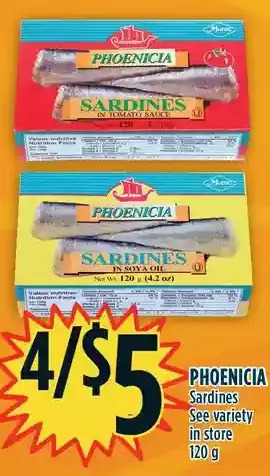 Marché Adonis Phoenicia sardines offer