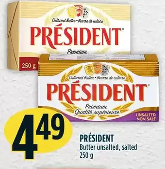Marché Adonis President butter unsalted, salted offer