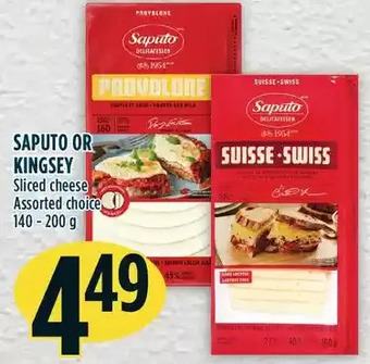 Marché Adonis Saputo or kingsey sliced cheese offer