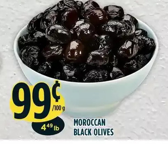 Marché Adonis Moroccan black olives offer