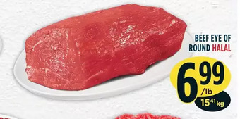 Marché Adonis Beef eye of round halal offer