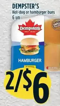 Marché Adonis Dempster's hot-dog or hamburger buns offer