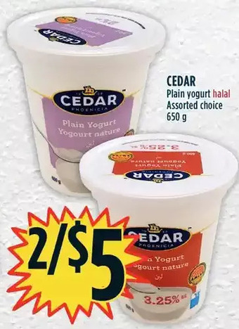 Marché Adonis Cedar plain yogurt offer