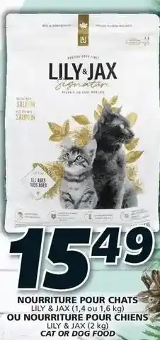 IGA Lily & Jax Cat or Dog Food offer