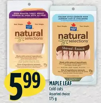 Marché Adonis Maple leaf cold cuts offer