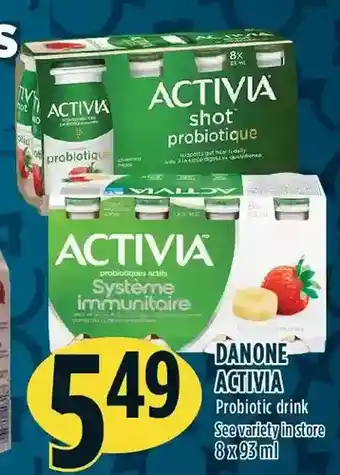 Marché Adonis Danone activia probiotic drink offer