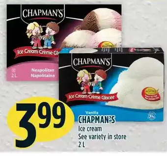 Marché Adonis Chapman's ice cream offer