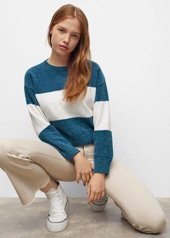 Mango Striped knit sweater offer