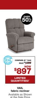 La Z Boy Vail fabric recliner offer