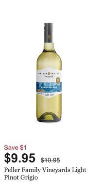 LCBO Peller family vineyards light pinot grigio offer