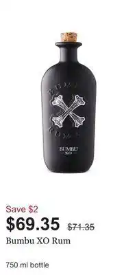 LCBO Bumbu xo rum offer
