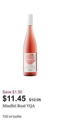 LCBO Mindful rosé vqa offer