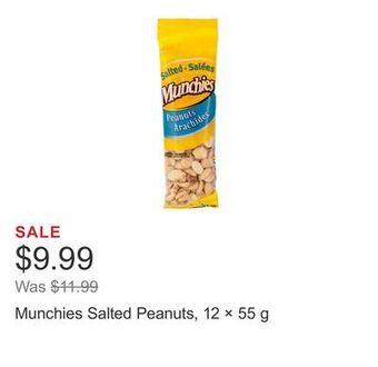 Costco Munchies salted peanuts, 12 × 55 g offer