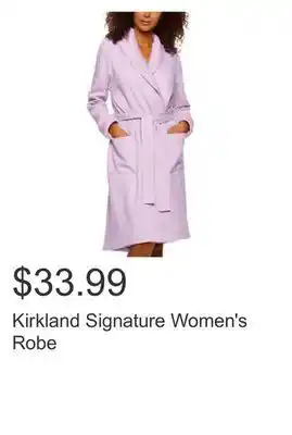Costco Kirkland signature women's robe offer