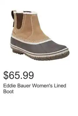 Costco Eddie bauer women's lined boot offer