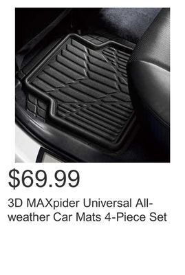 Costco 3d maxpider universal all-weather car mats 4-piece set offer