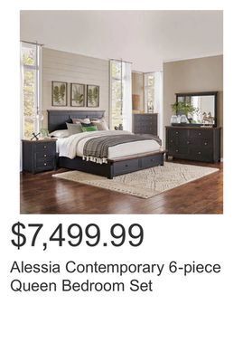 Costco Alessia contemporary 6-piece queen bedroom set offer