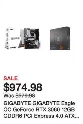 Newegg Gigabyte eagle oc geforce rtx 3060 12gb gddr6 pci express 4.0 atx video card gv-n3060eagle oc-12gd (rev. 2.0) (lhr) and gigab offer