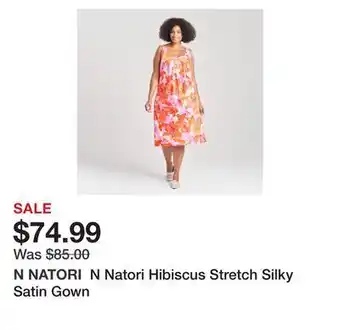 TSC Stores N natori hibiscus stretch silky satin gown offer