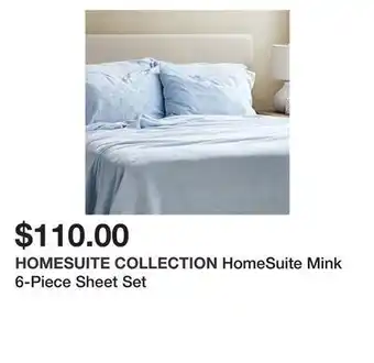 TSC Stores Homesuite mink 6-piece sheet set offer