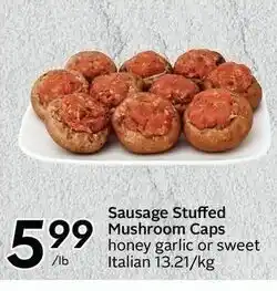 Safeway Sausage stuffed mushroom caps offer