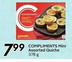 Safeway Compliments mini assorted quiche offer
