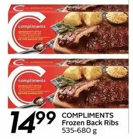 Safeway Compliments frozen back ribs offer