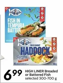 Safeway High liner breaded or battered fish offer
