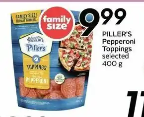 Safeway Piller's pepperoni toppings offer