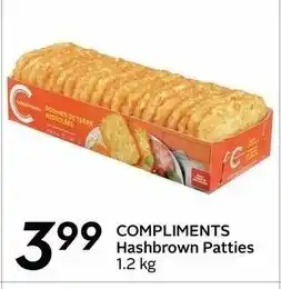 Safeway Compliments hashbrown patties offer