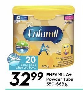 Safeway Enfamil A+ powder tubs offer