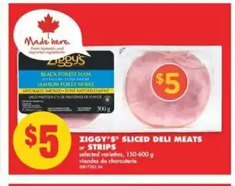 No Frills Ziggy's sliced deli meats or strips offer