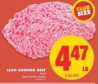 No Frills Lean ground beef offer