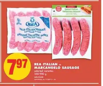 No Frills Rea italian marcangelo sausage offer
