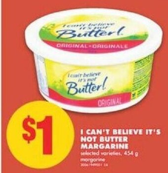 No Frills I can't believe it's not butter margarine offer