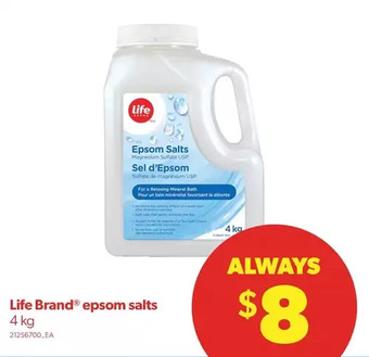 Real Canadian Superstore Life brand epsom salts offer