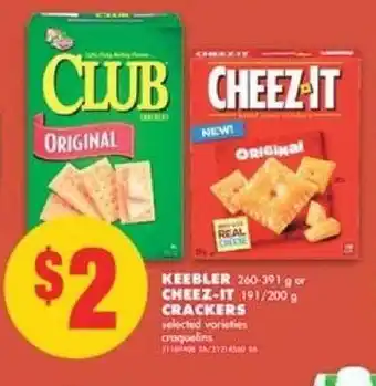 No Frills Keebler cheez-it crackers offer