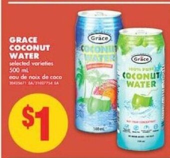 No Frills Grace coconut water offer