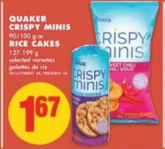 No Frills Quaker crispy minis offer