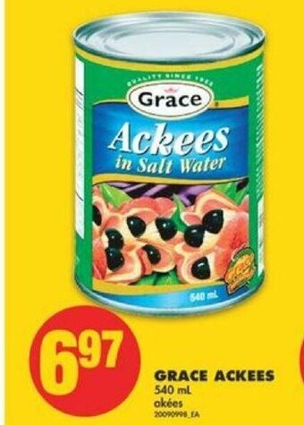 No Frills Grace ackees offer
