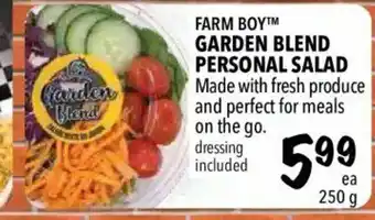 Farm Boy Garden blend personal salad offer