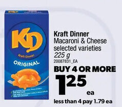 Real Canadian Superstore Kraft dinner macaroni & cheese 225g offer